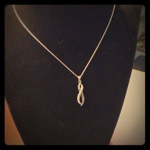 Black & White Diamond SS Necklace