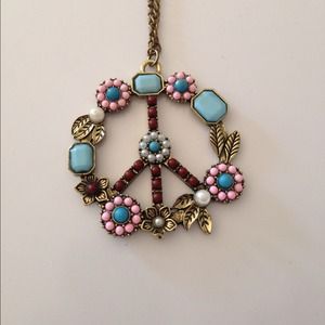 Peace Sign Necklace on a 28" chain!