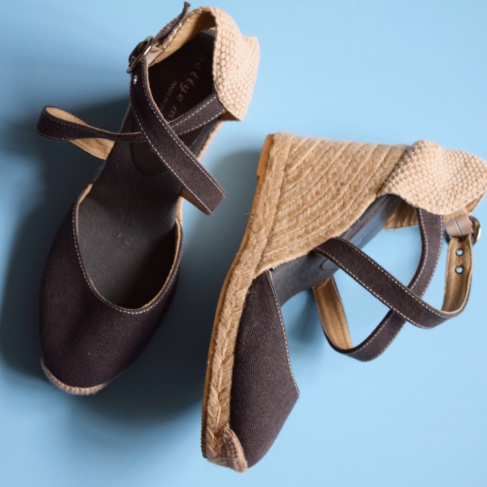 Bettye Muller denim wedges