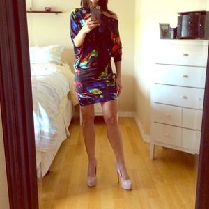 Navy blue patterned dress/tunic