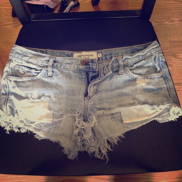 ❗️HOLD❗️A&F Destroyed Denim Shorts
