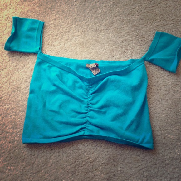 Turquoise crop top