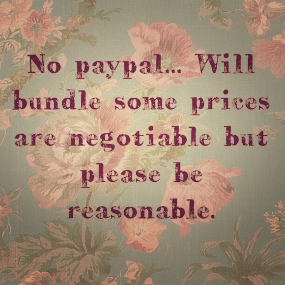 No paypal accepted...