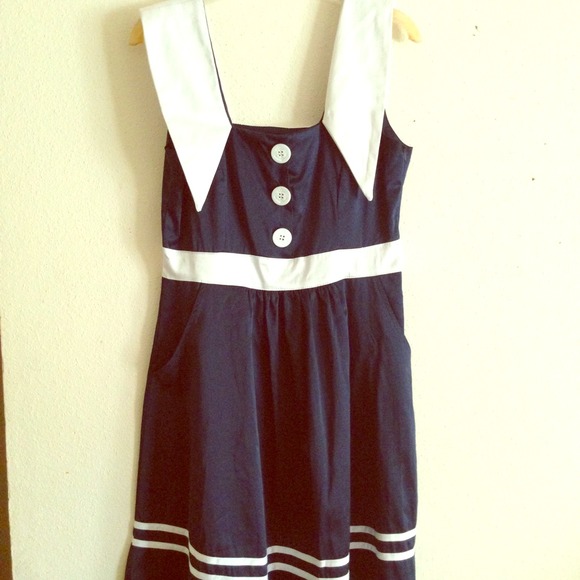 Sailor pin up style dress