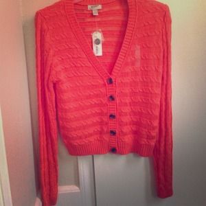 Beautiful orange button up sweater