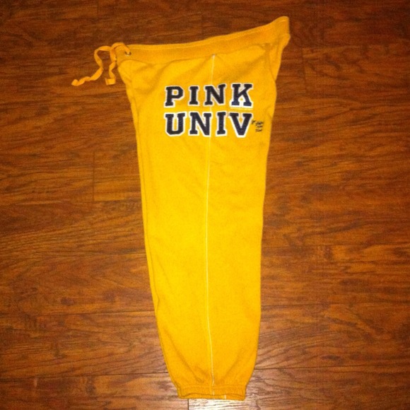 Vs pink sweat pants and tee shirt.