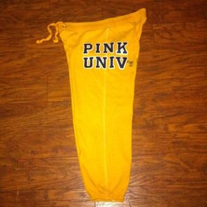 Vs pink sweat pants and tee shirt.