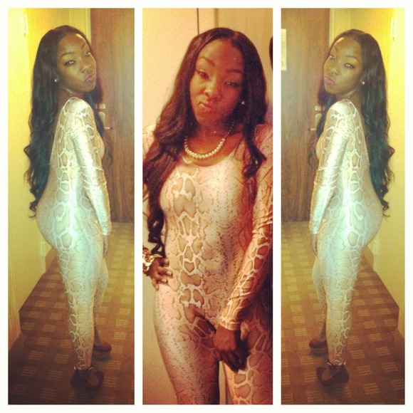 Snake print bodysuit