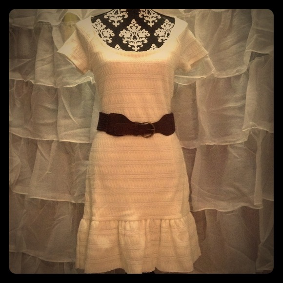 Free people cream and lace dress