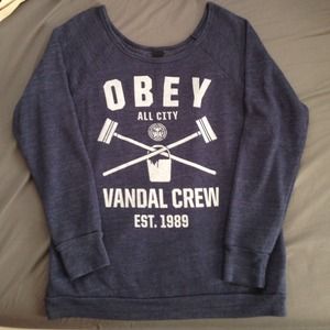 Obey The Vandal Crew Graphic Knit Sweatshirt