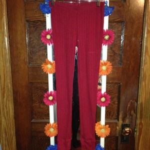 Pins and Needles Red knit leggings