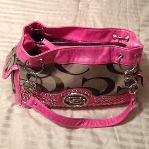 Coach KO Pink and Silver purse & wallet