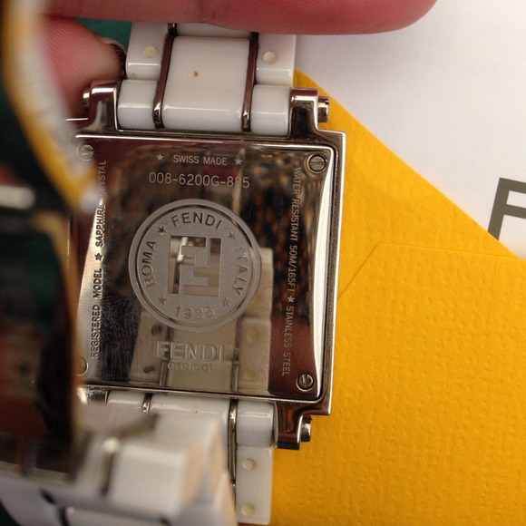 Fendi White Ceramic Quadro Womens Watch - Picture 2 of 4