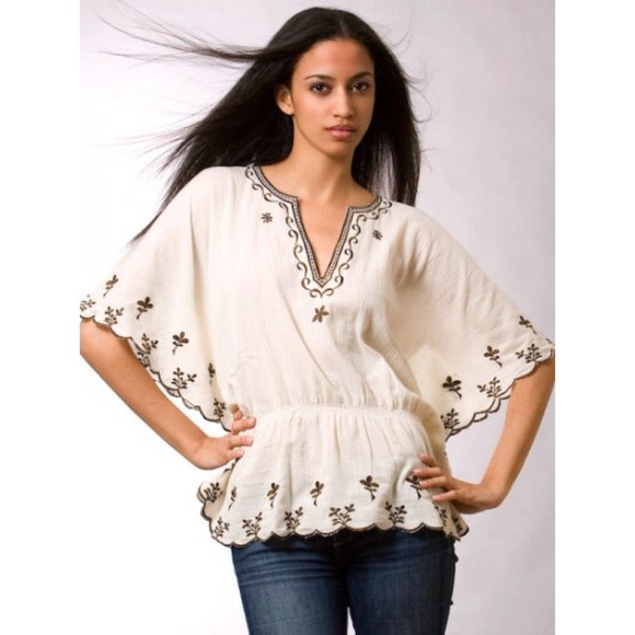 Scoop Beach Gauze Flutter Top - Picture 1 of 4