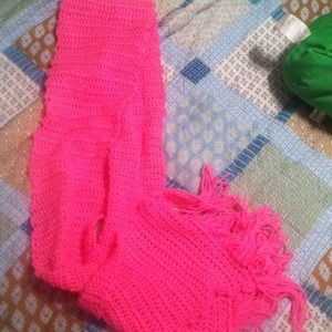Hot pink scarf