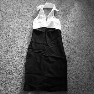 Sexy/classy short black and white dress size S
