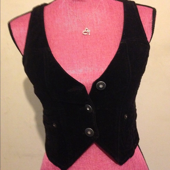Black Velour Guess Vest !!!