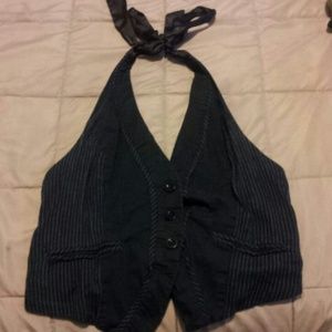 Adorable pin-striped vest.