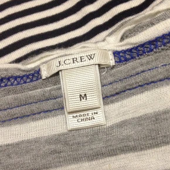 J. Crew striped boat neck tissue thin tee