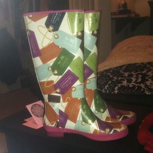 Coach rain boots