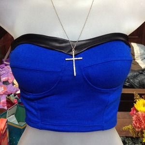 🚫Sold 🔴 blue tube top  m/l
