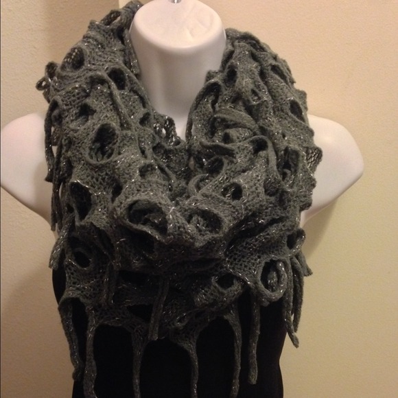 Grey infinity scarf