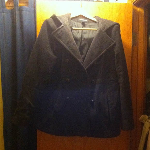 Charcoal grey hooded London Fog
