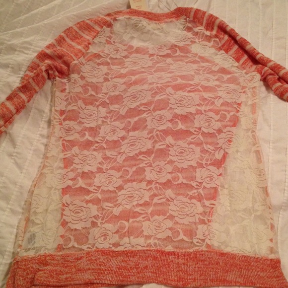 **Sold-Bundled** Lace Backed Sweater - Picture 3 of 3