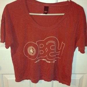 Obey cropped shirt