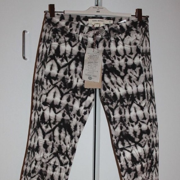 SOLD🚫Isabel Marant for H&M tie dye biker jeans 34 - Picture 2 of 4