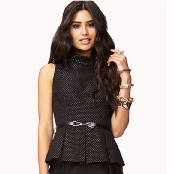 Forever 21 Dresses & Skirts - Peplum top with bow belt