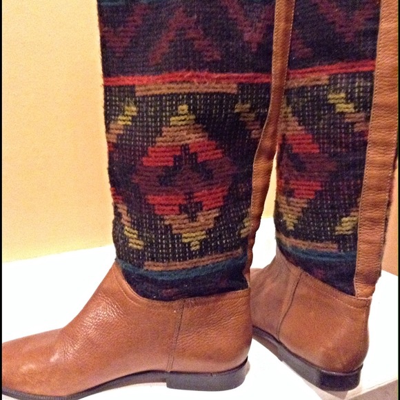Vintage Leather Navajo Boots - Picture 2 of 4