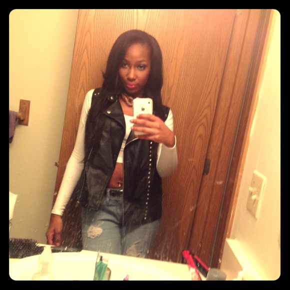 Leather Studded Vest
