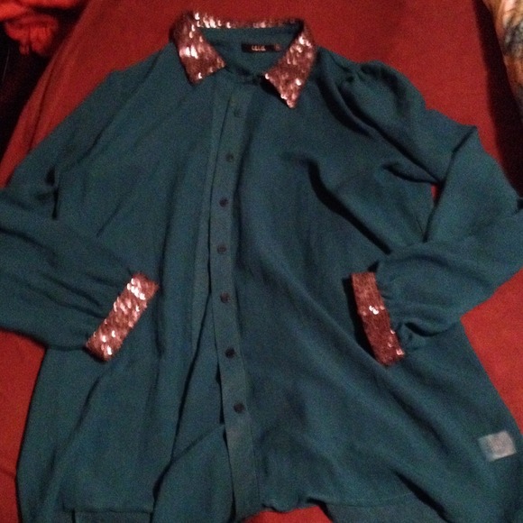 Xl chiffon blouse glittery
