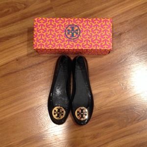Tory Burch Black Flats