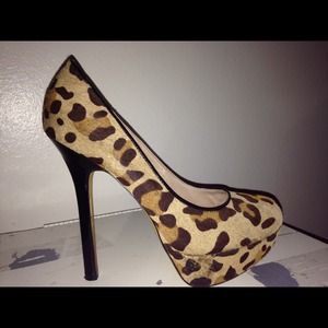 Leopard print high heels