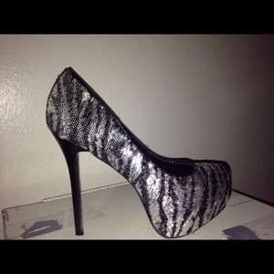 Zebra print heels