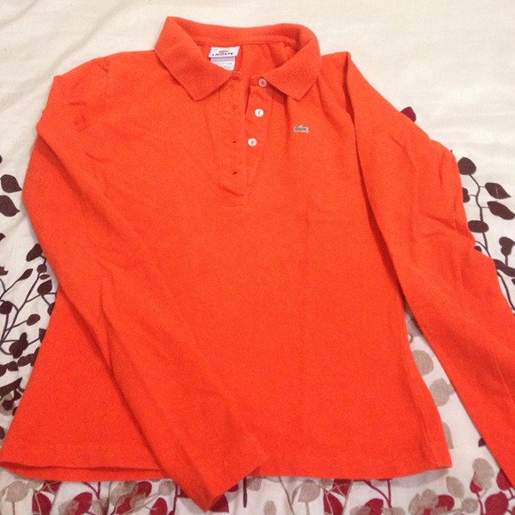 LACOSTE! Orange! long sleeves