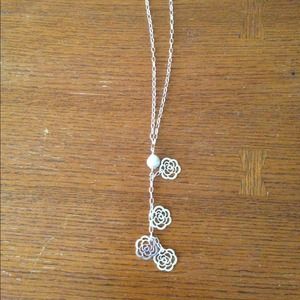 RESERVED BUNDLE: Silver Necklace w/ Floral Charms