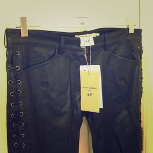 SOLD‼️Isabel Marant pour H&M leather tie pants