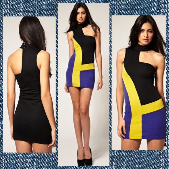 ASOS body-con colorblock dress