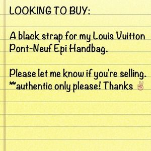 LTB: Louis Vuitton Pont Neuf Handbag Strap