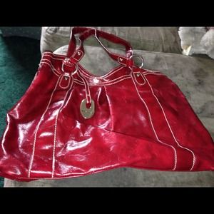 Nine West Red Shoulder Leather Handbag