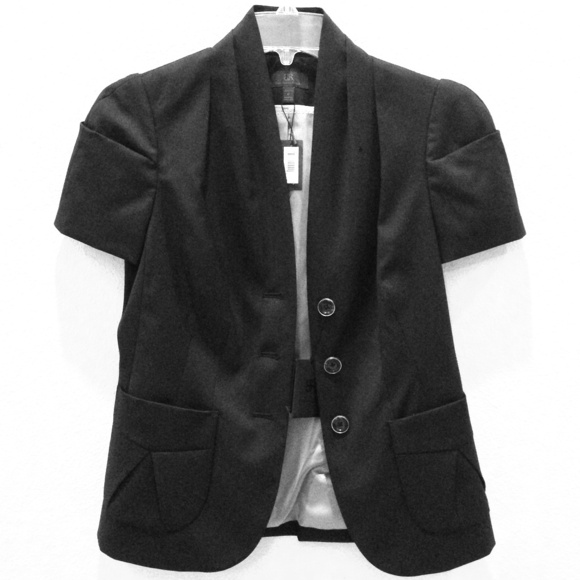 short sleeve black blazer