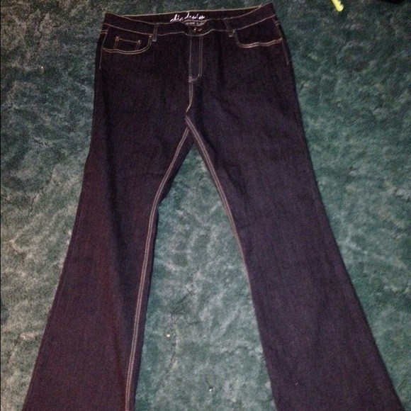 City Chic Plus Size Dark Wash Bootcut Jeans Size22