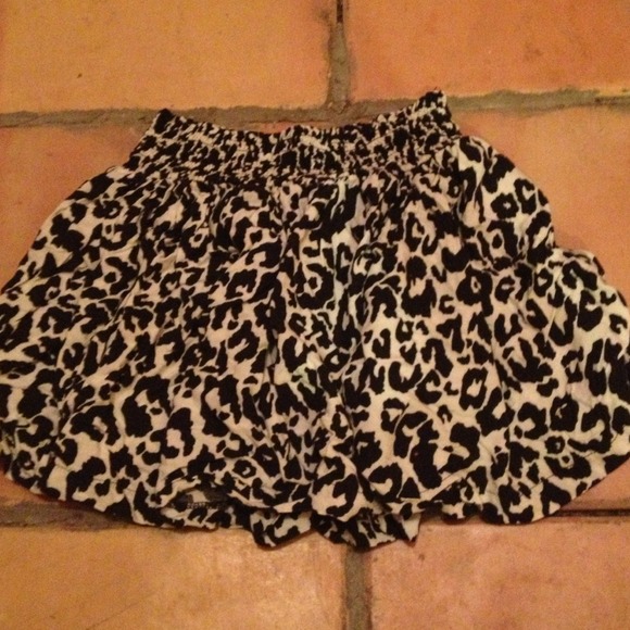 Cheetah print , black and white skirt