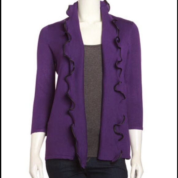 Neiman Marcus jacket with faux leather trim!
