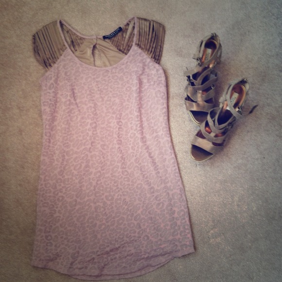 Marc New York Rose Ribbon Shoulder Dress