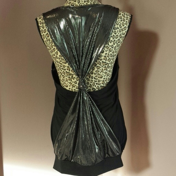 Unique Sexy Black Club Top Tank NWT