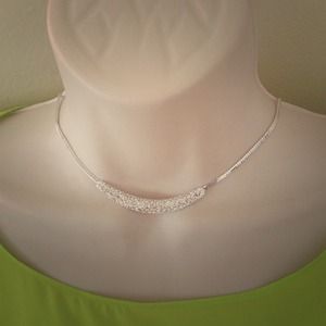 SOLD!!🌸 Silver Necklace with Crystal Diamonds 💜
